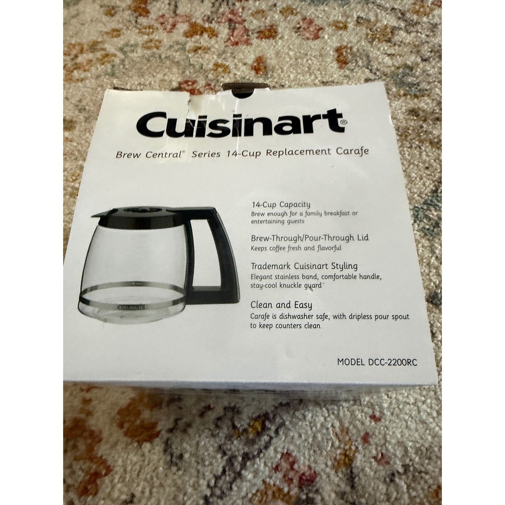 Cuisinart DCC-2200RC Brew Central 14-Cup Replacement Carafe Glass Stainless